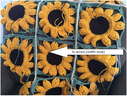 Helping Ann. ​3D Sunflower Crochet Blanket