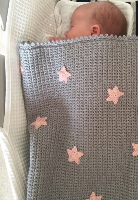Helping our users. ​Crochet Baby Afghan with Stars.