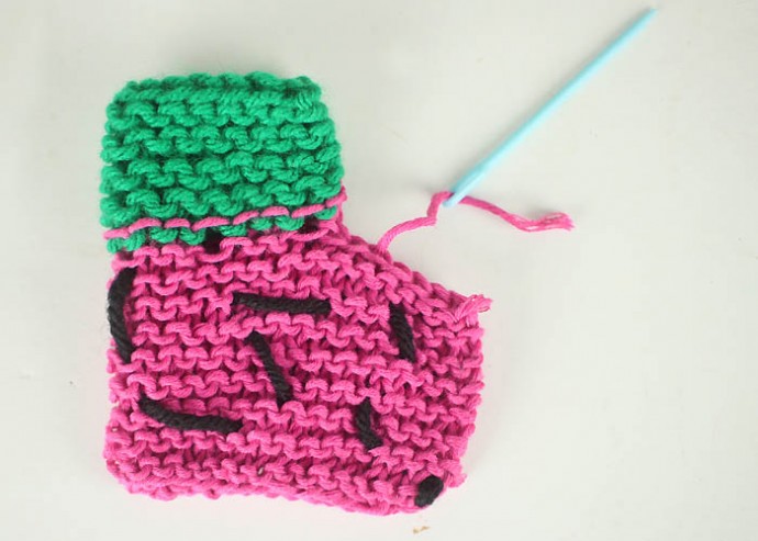 Helping our users. Watermelon Knit Baby Booties.