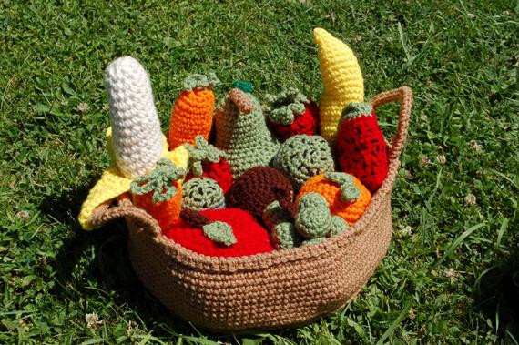Inspiration. Crochet Fruit Baskets.