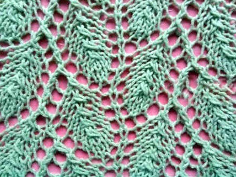 Relief Leaves Knit Stitch Relief Leaves Knit Stitch