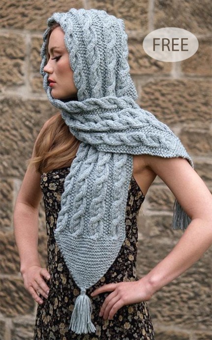 Inspiration. Crochet Hooded Scarves.