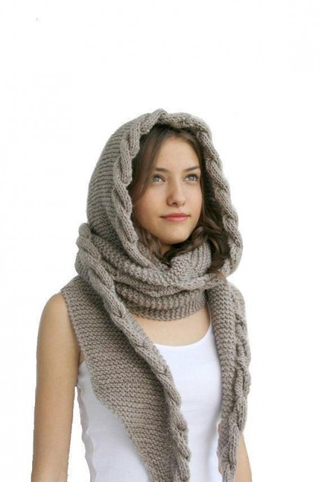 Inspiration. Crochet Hooded Scarves.