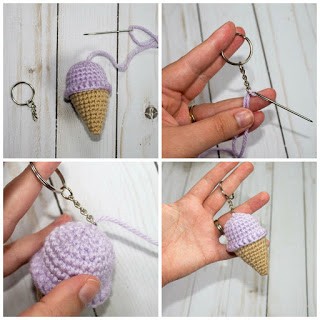 Helping our users. ​Crochet Ice-Cream Key-Chain.