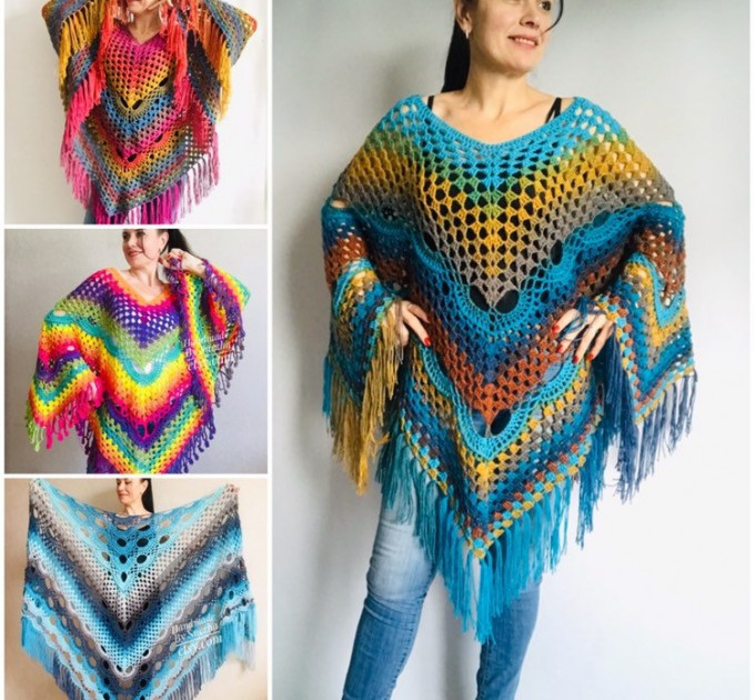 Inspiration. Crochet Poncho.