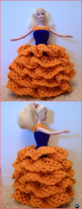 Inspiration. Crochet Doll's Dresses.