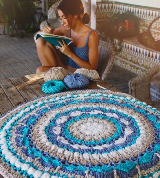 Helping our users. Crochet Mandala Rug. Helping our users. Crochet Mandala Rug.