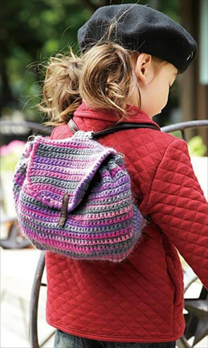 Inspiration. Crochet Baby Backpacks.