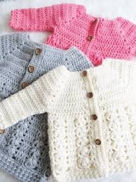 Inspiration. Crochet Baby Sweaters.