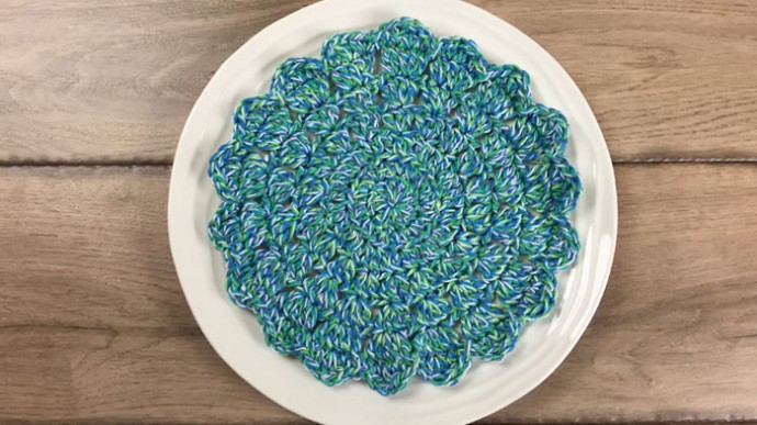 Helping our users. ​Round Crochet Dishcloth.