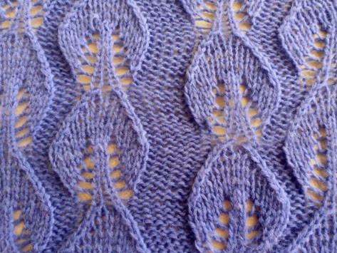 Knit Leaves Wrong Side Pattern
