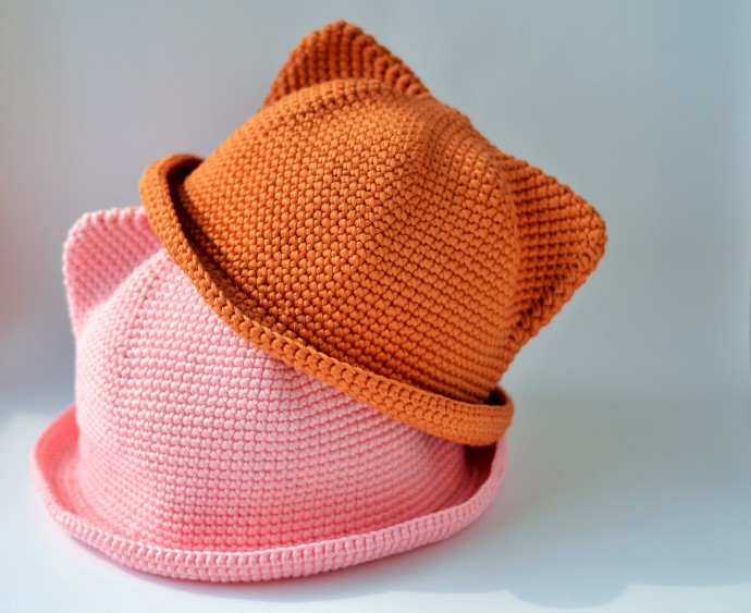 ​Crochet Summer Kitty Hat