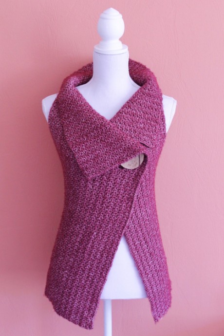 Helping our users. ​Purple Crochet Vest.