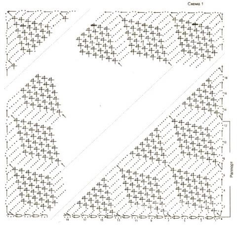 ​Crochet Relief Top with Rhombs