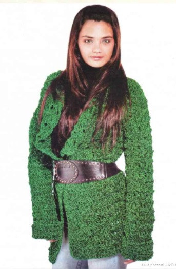 Green Crochet Cardigan Green Crochet Cardigan