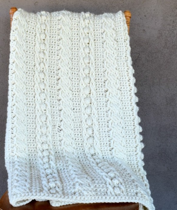 Helping our users. ​Crochet Cable Afghan.