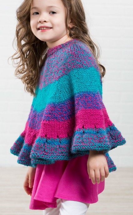 Inspiration. Knit Baby Poncho.