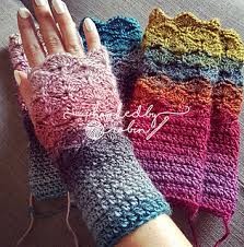 Inspiration. Crochet Fingerless Mittens.