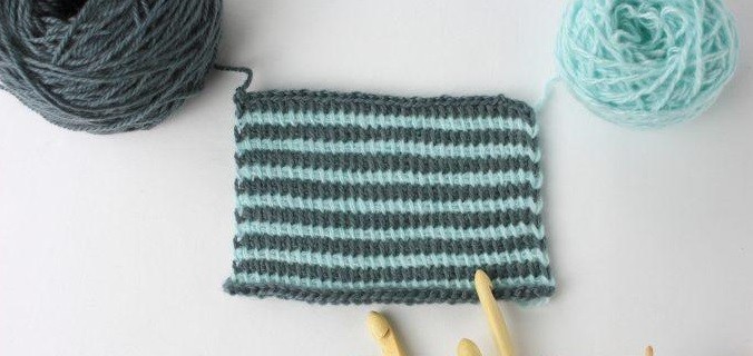 ​Two-Colored Crochet Stripes