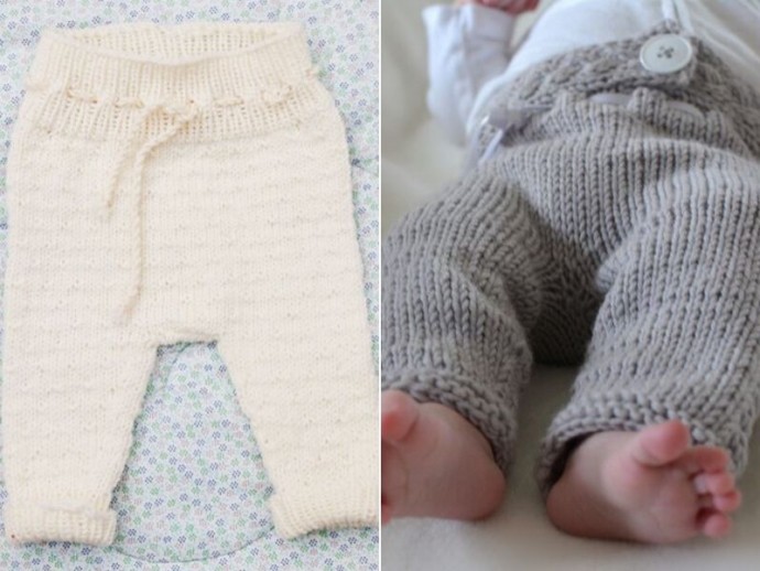 Inspiration. Knit Baby Pants.