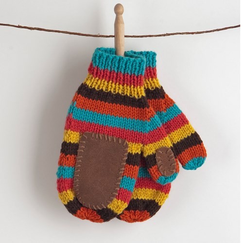 Helping our users. ​Two-Needle Mittens with Suede.
