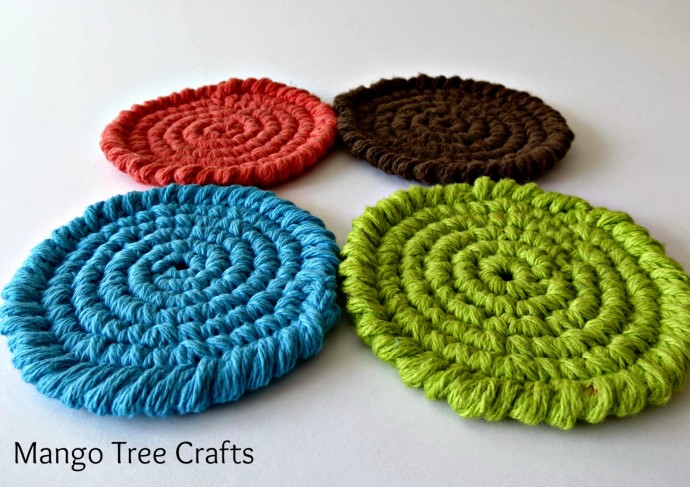 Inspiration. Crochet Coasters.