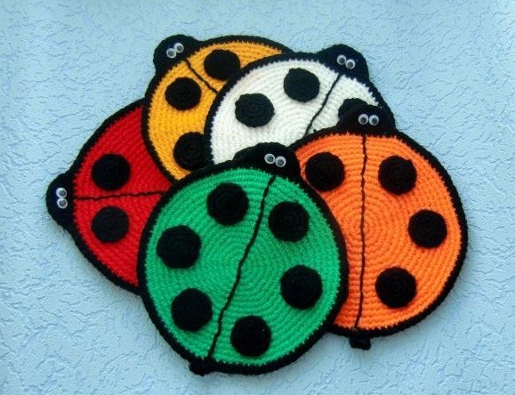 ​Ladybug Crochet Oven Cloth
