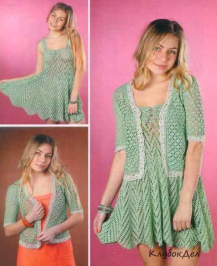 Light Green Crochet Suit Light Green Crochet Suit