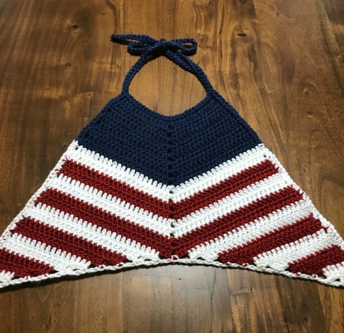 ​Crochet American Flag Halter Top