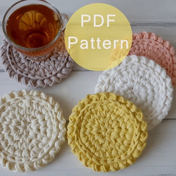 Inspiration. Crochet Coasters.