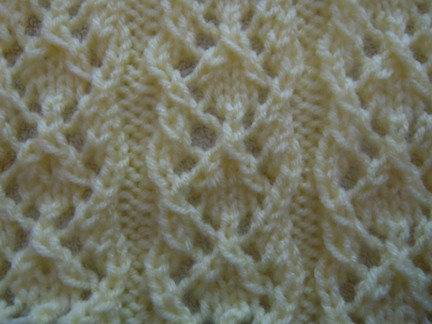​Knit Diamond Shape Stripes Pattern