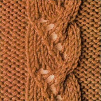 ​Knit Cable with Holes Pattern