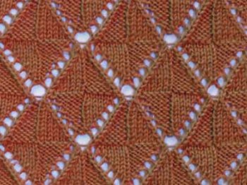 Relief Knit Rhombs Pattern Relief Knit Rhombs Pattern