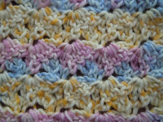 ​Crochet Diagonal Shells Pattern