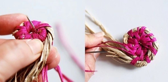 Hand-Made Raffia Basket Hand-Made Raffia Basket