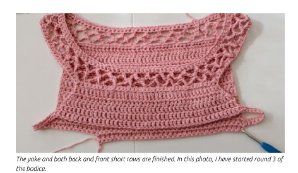Helping our users. ​Crochet Top with Net Sides.