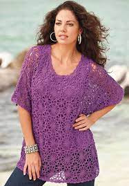 Inspiration. Crochet Plus Size Blouses.