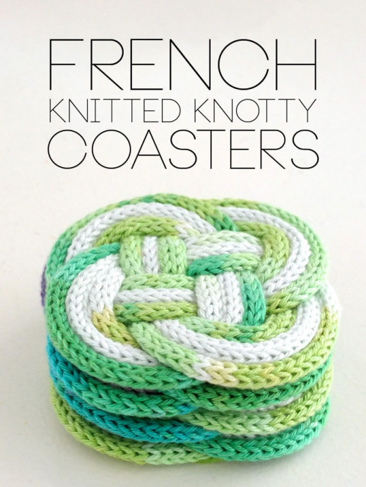 Inspiration. Knit Coasters.
