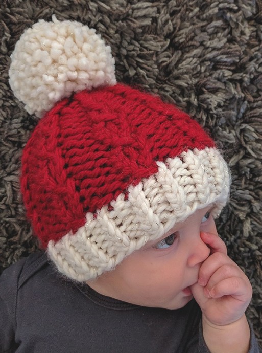 ​Knit Baby Santa Hat