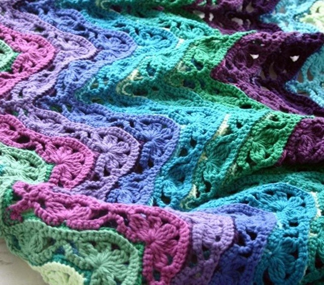 Helping our users. Multicolored Crochet Afghan.