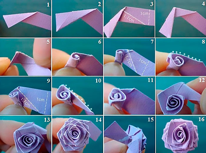 ​Simple Roses From Colour Paper