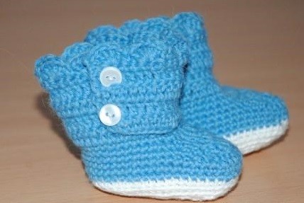 Crochet Booties with Ridges