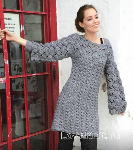 ​Crochet Tunic with Wide Sleeves