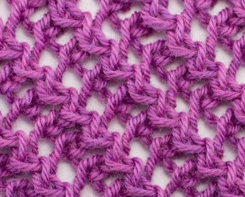 ​Diagonal Open Work Knit Pattern