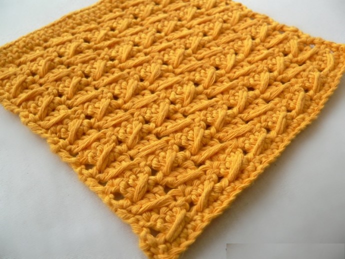 Helping our users. ​Crochet Dishcloth with Diagonal Pattern.