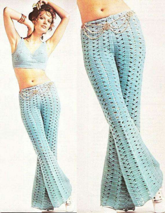 Inspiration. Crochet Pants.