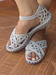 Inspiration. Crochet Summer Sandals.