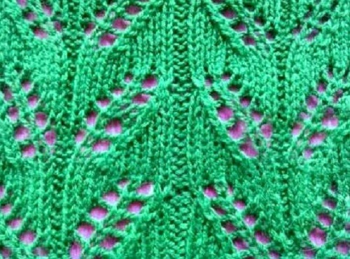 ​Relief Fir-Trees Knit Stitch