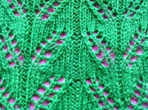 Relief Fir-Trees Knit Stitch Relief Fir-Trees Knit Stitch