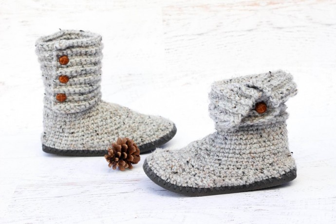 Warm Crochet Slippers